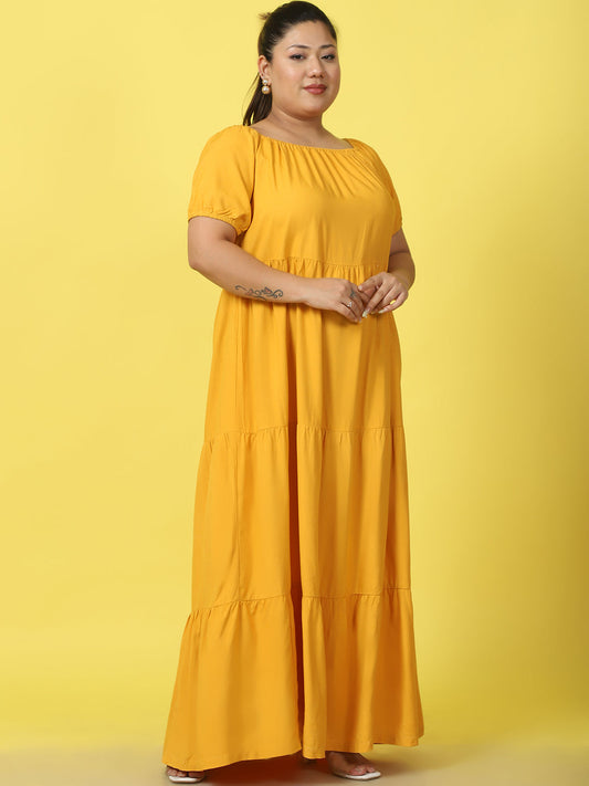 Plus Size Tiered Dress