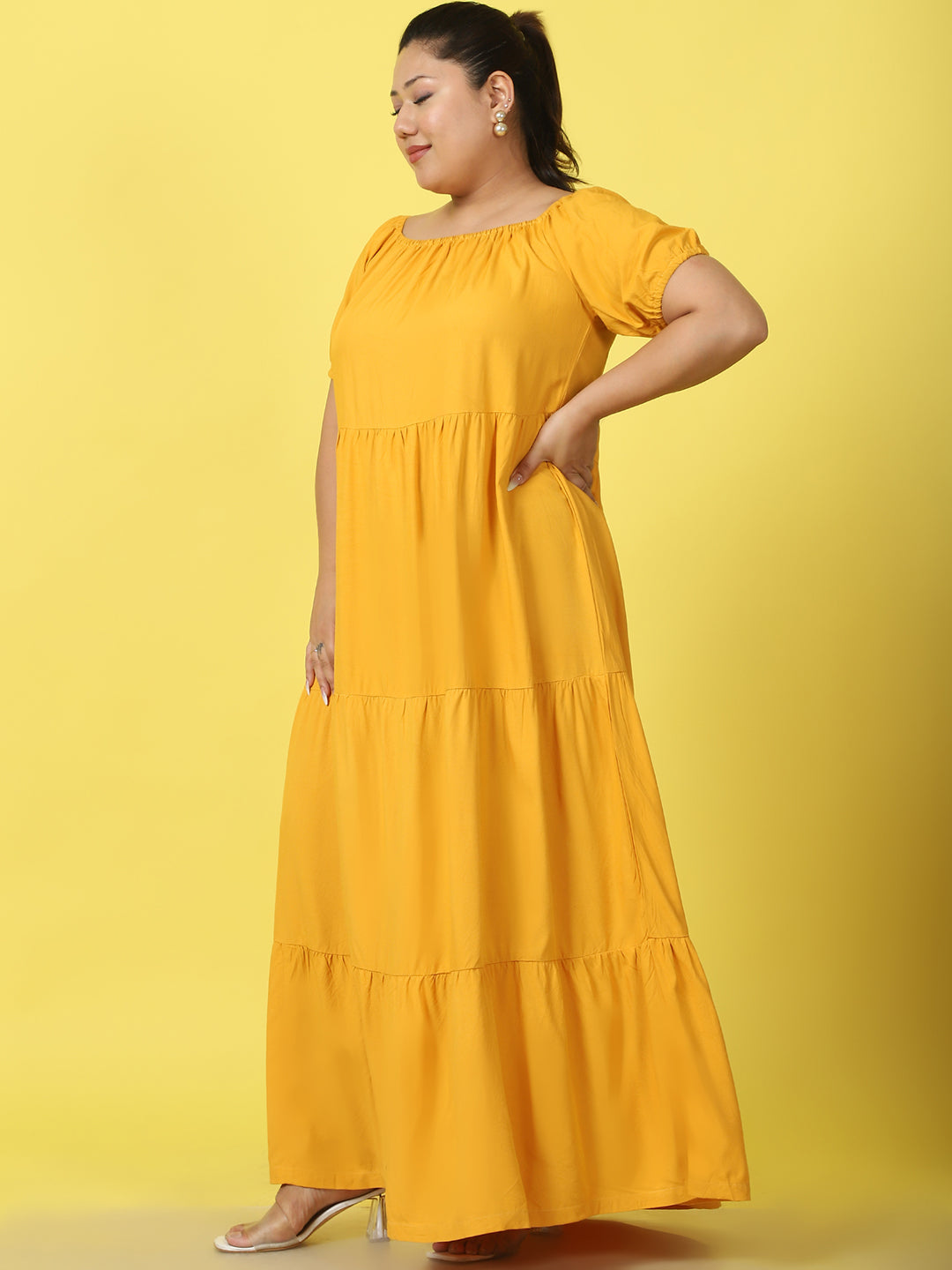 Plus Size Tiered Dress