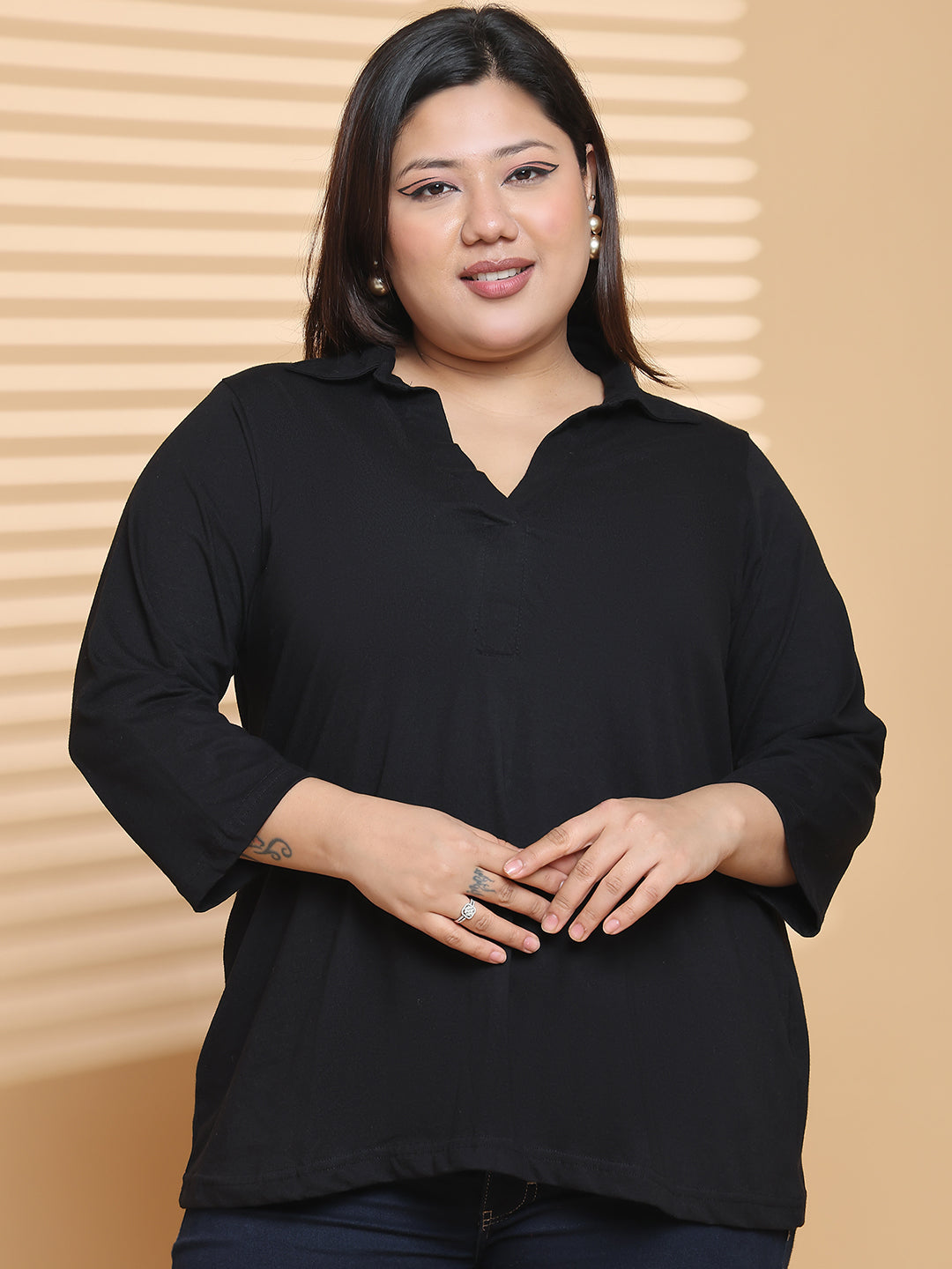 Fashionable Plus Size Women’s Western Top