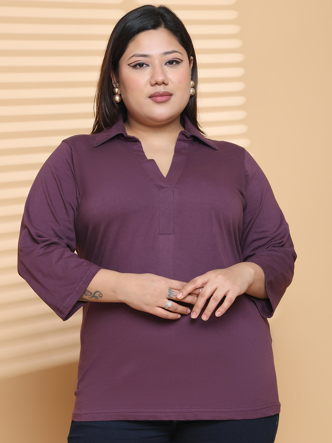Fashionable Plus Size Women’s Western Top
