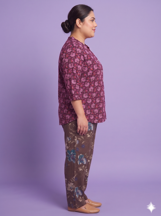 Plus Size Floral Top for Women