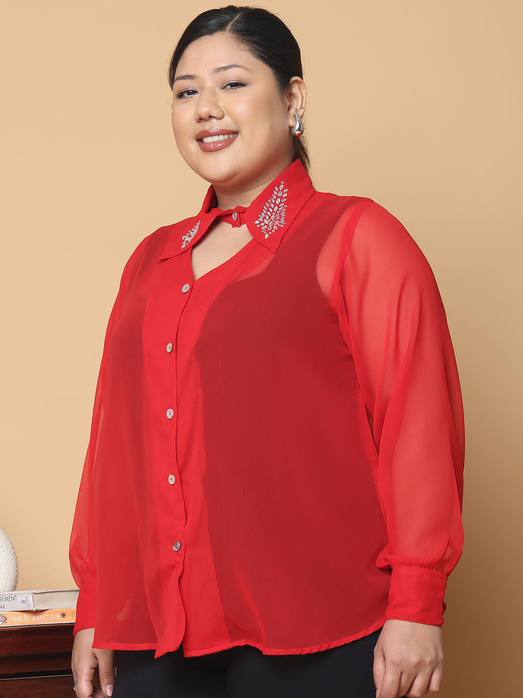 Plus Size Georgette Shirt