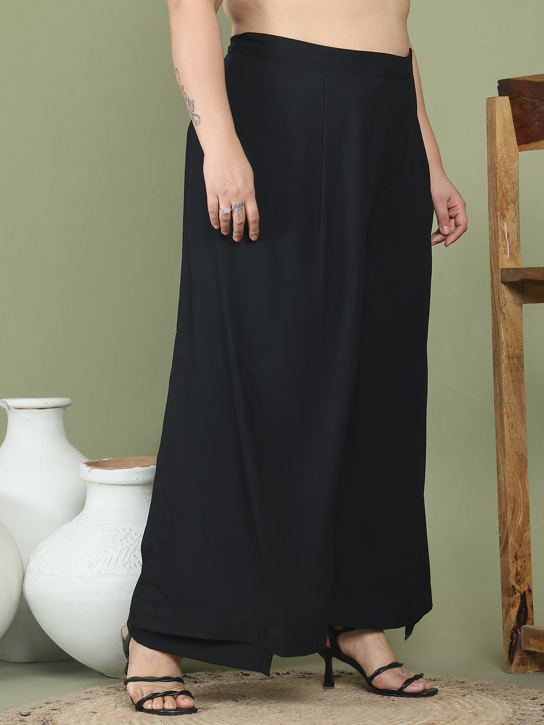 Relaxed Stretch Plus Size Women’s Bottom Wear Trouser