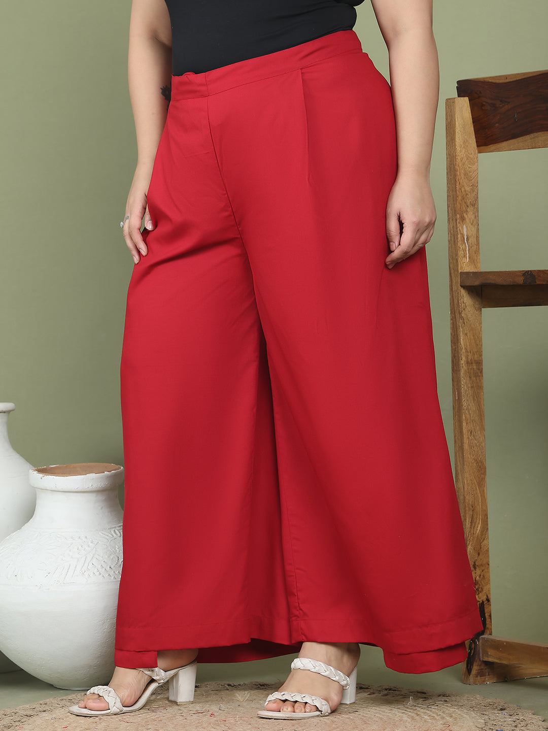 Relaxed Stretch Plus Size Women’s Bottom Wear Trouser