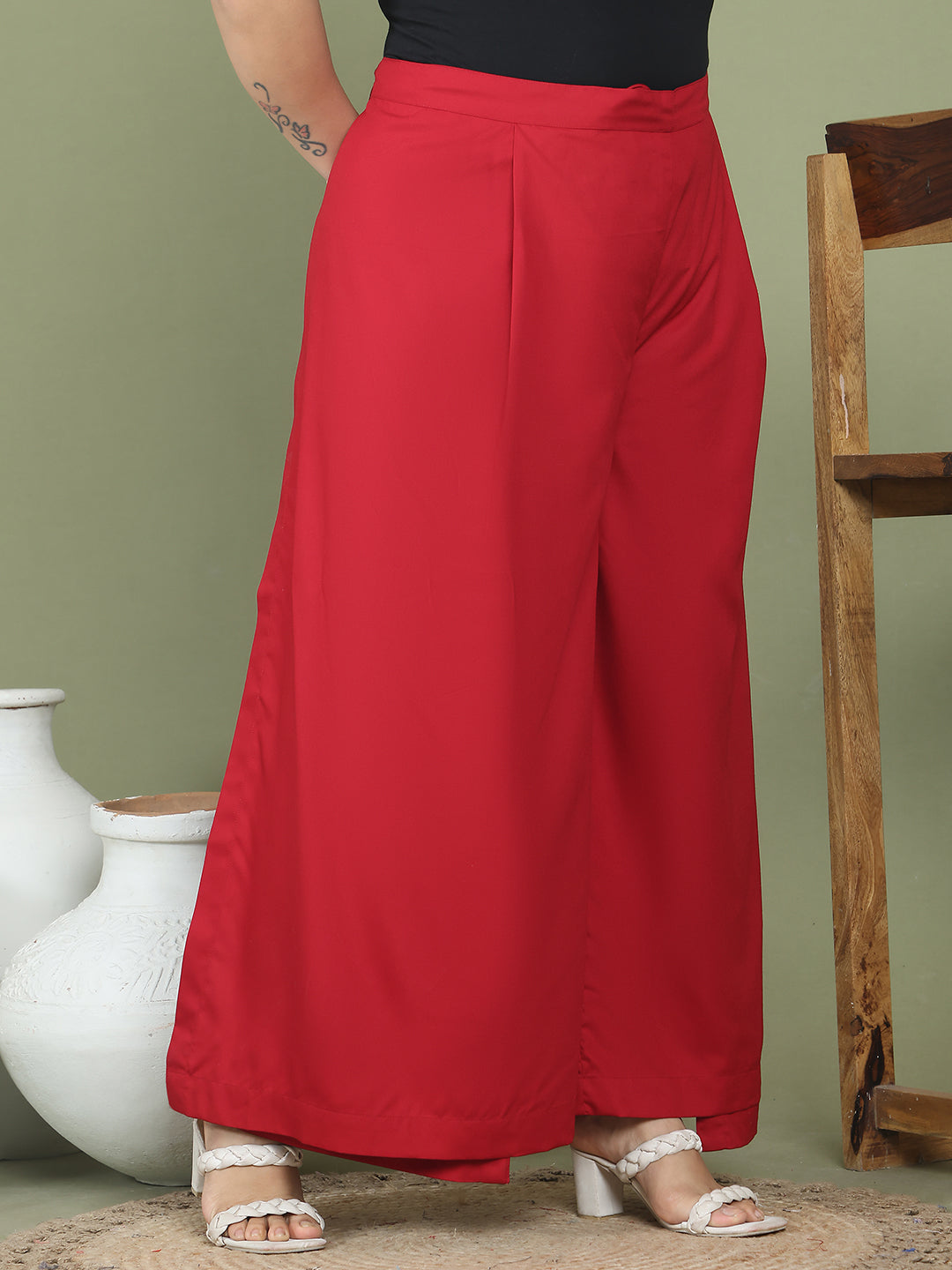 Relaxed Stretch Plus Size Women’s Bottom Wear Trouser