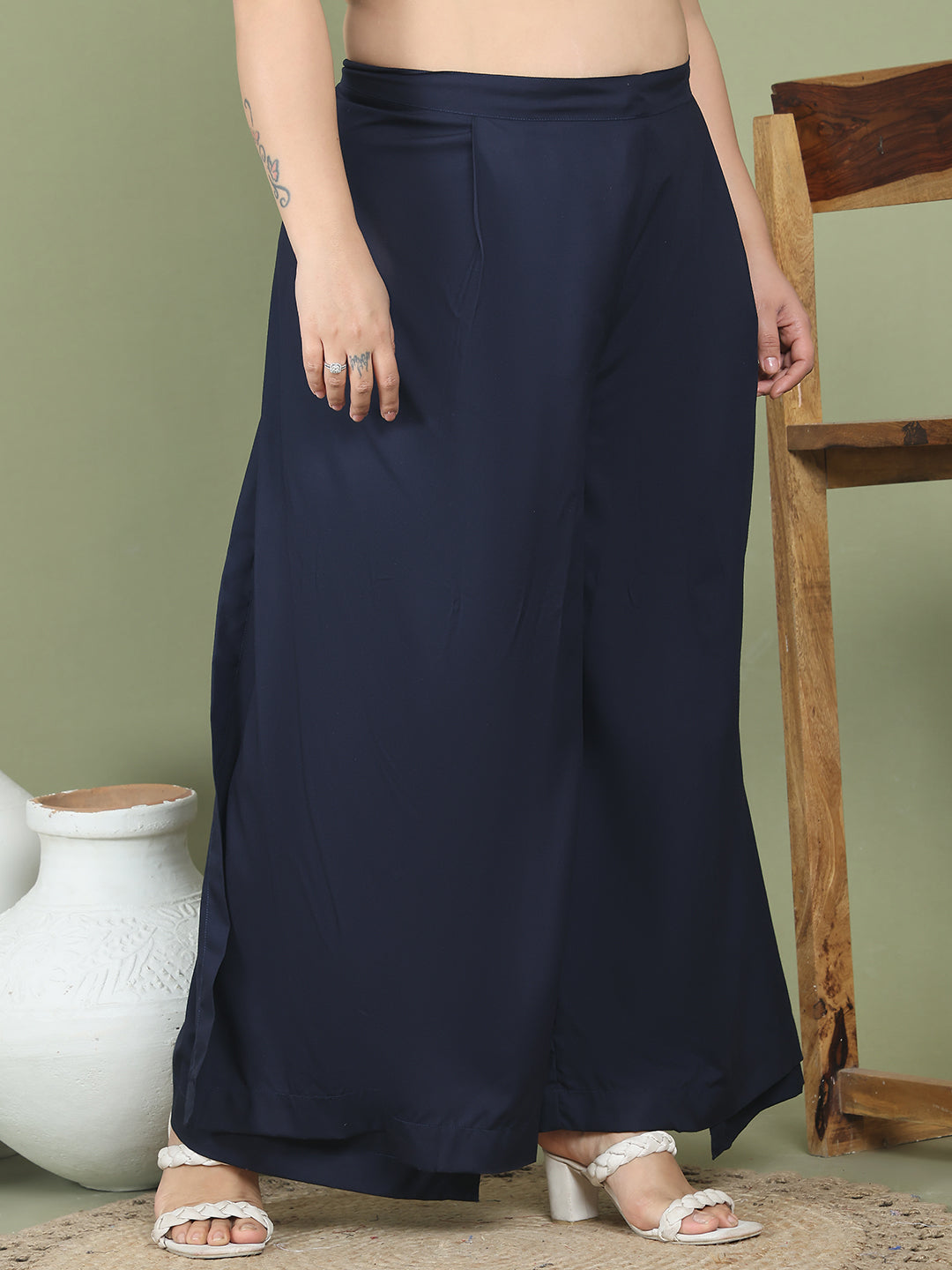 Relaxed Stretch Plus Size Women’s Bottom Wear Trouser