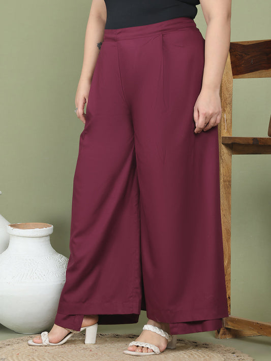 Relaxed Stretch Plus Size Women’s Bottom Wear Trouser