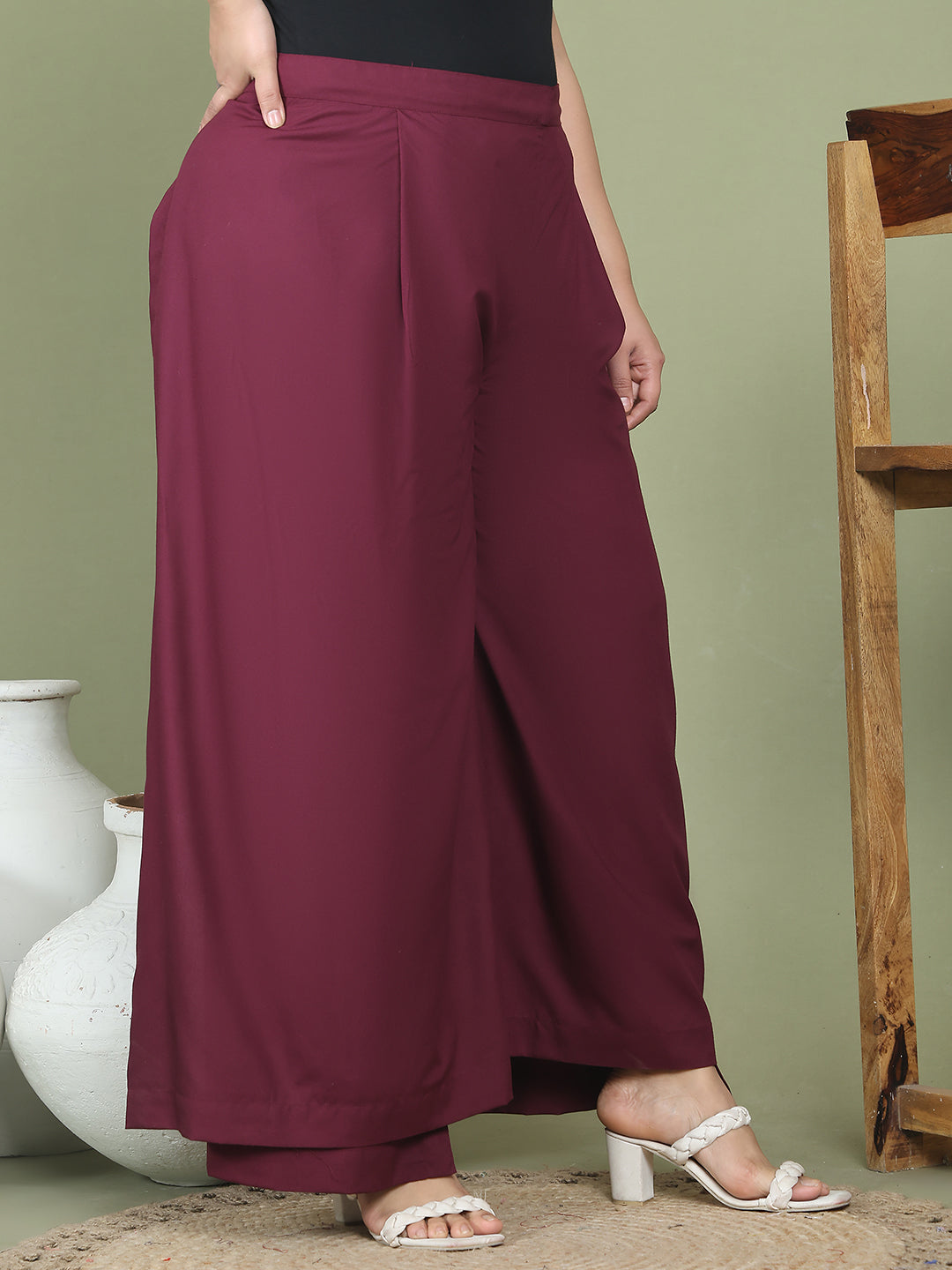 Relaxed Stretch Plus Size Women’s Bottom Wear Trouser