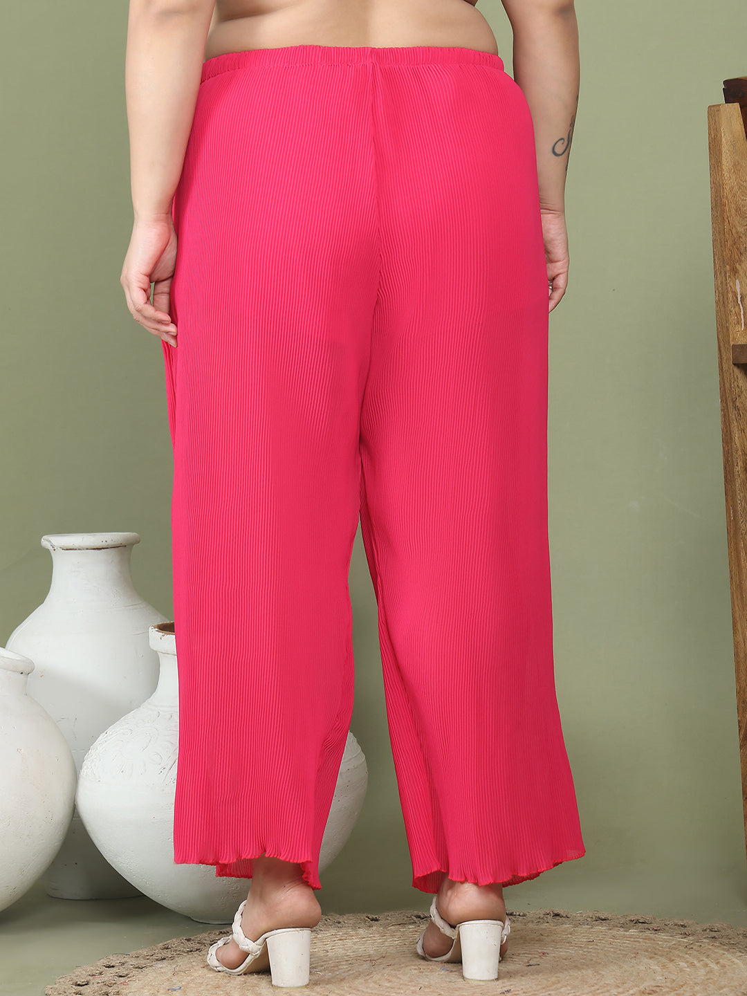 Relaxed Stretch Plus Size Women’s Bottom Wear Trouser