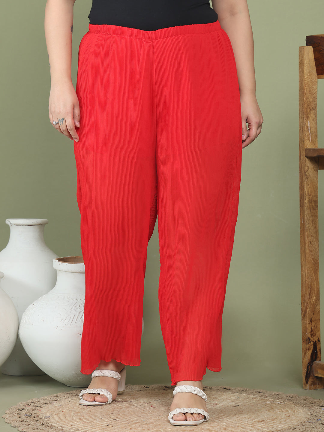 Relaxed Stretch Plus Size Women’s Bottom Wear Trouser