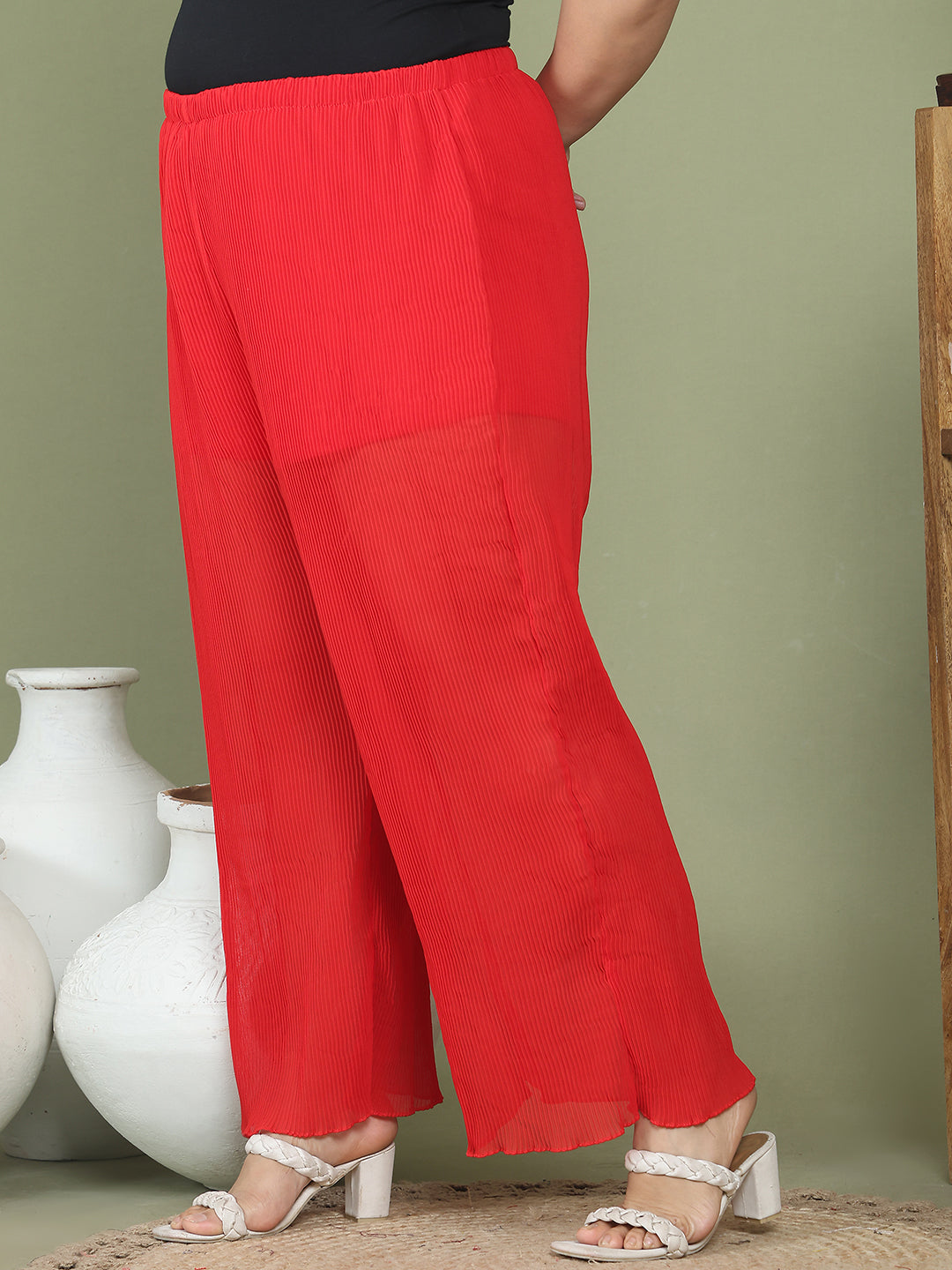 Relaxed Stretch Plus Size Women’s Bottom Wear Trouser
