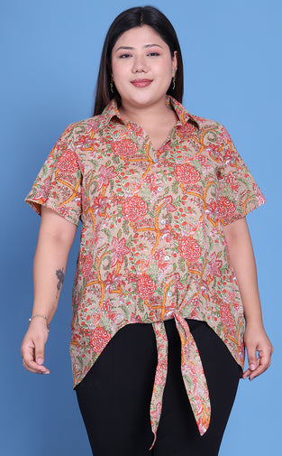 theRebelinme Women Floral Printed Casual Shirt