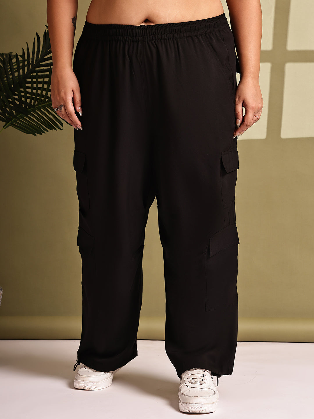 Relaxed Stretch Plus Size Women’s Bottom Wear Trouser