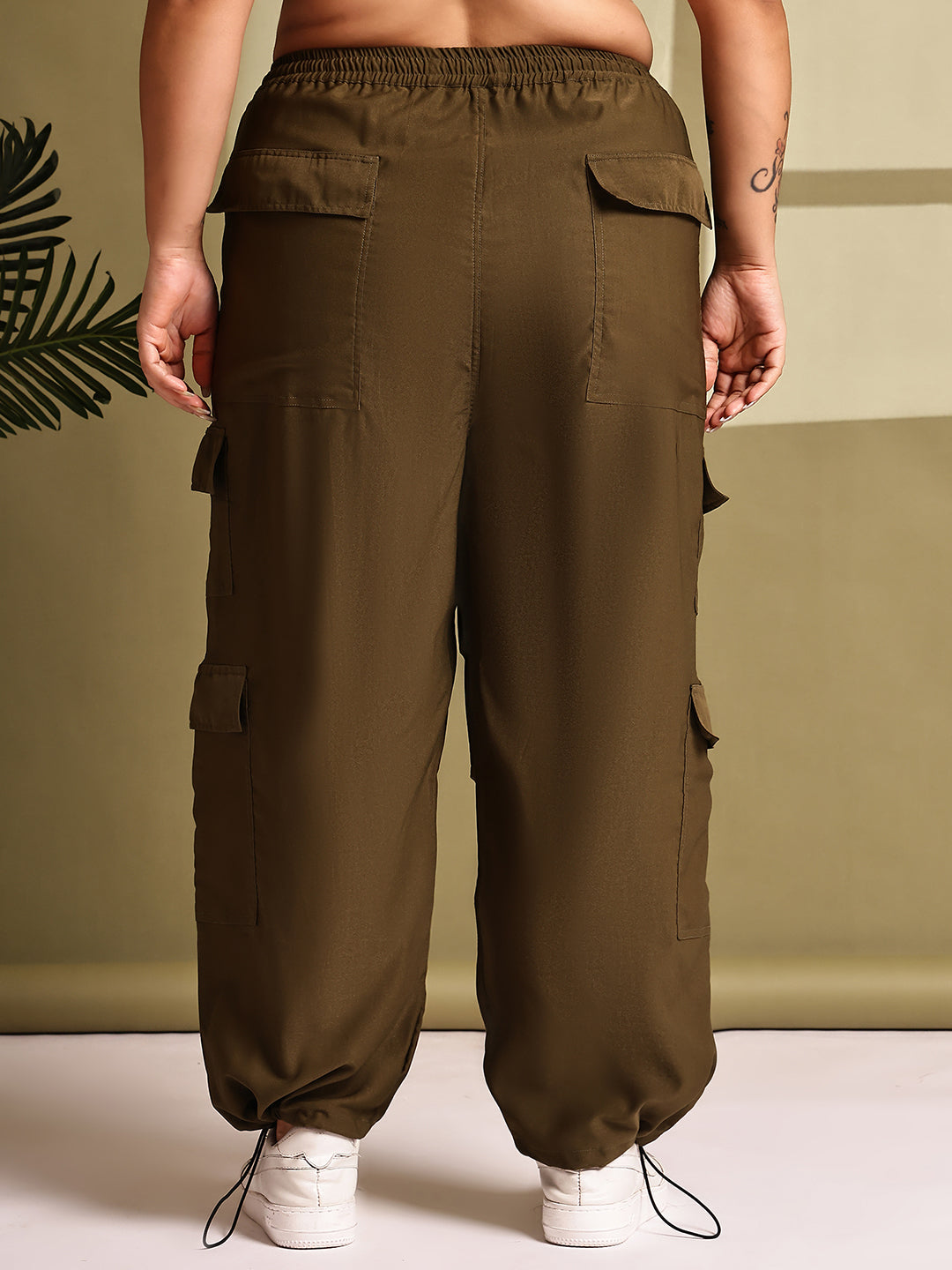 Relaxed Stretch Plus Size Women’s Bottom Wear Trouser