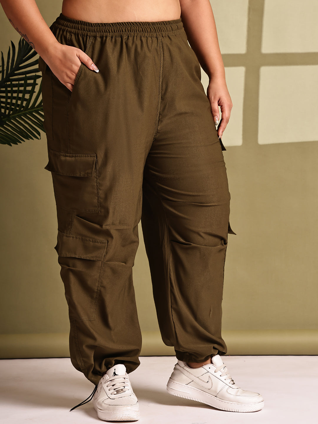 Relaxed Stretch Plus Size Women’s Bottom Wear Trouser