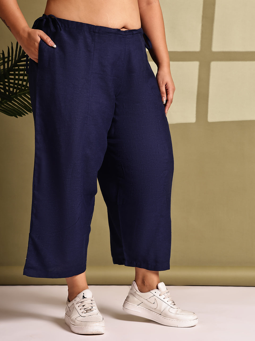 Relaxed Stretch Plus Size Women’s Bottom Wear Trouser