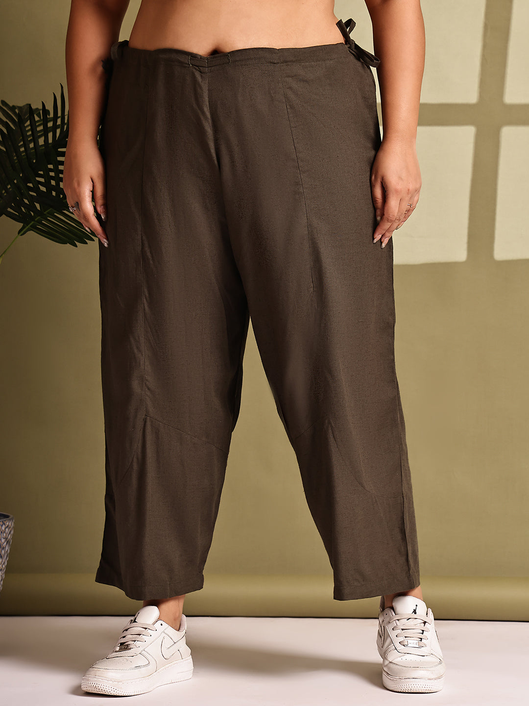 Relaxed Stretch Plus Size Women’s Bottom Wear Trouser