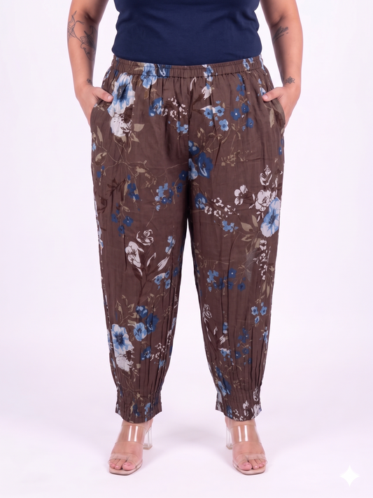 Floral Printed Relaxed Fit Trousers