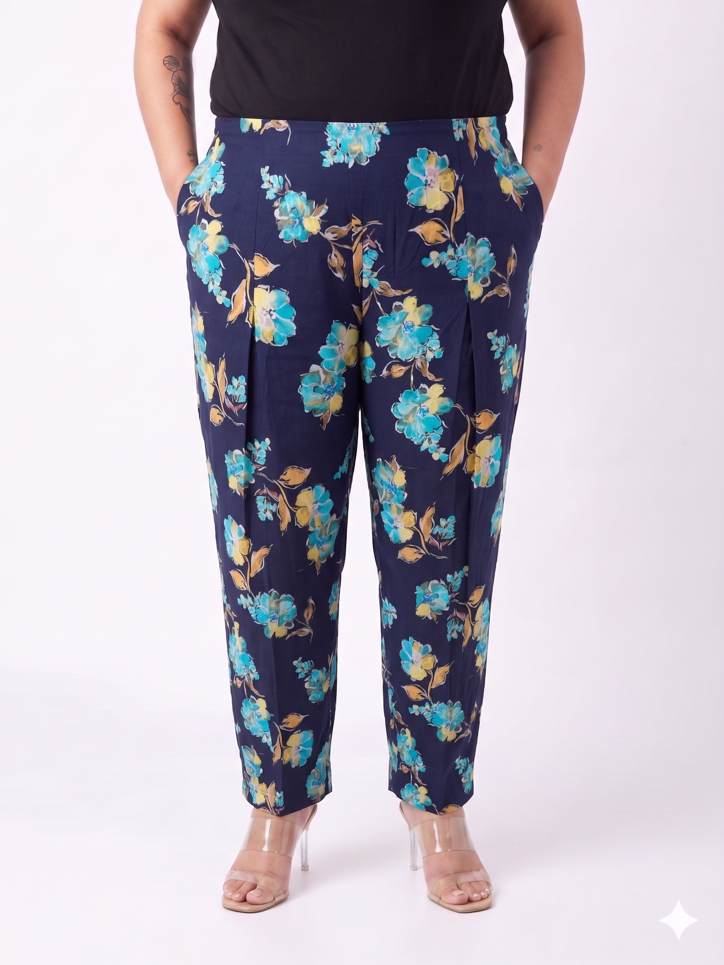 Floral Printed Relaxed Fit Trousers