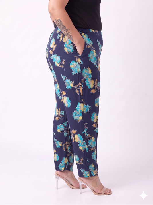 Floral Printed Relaxed Fit Trousers