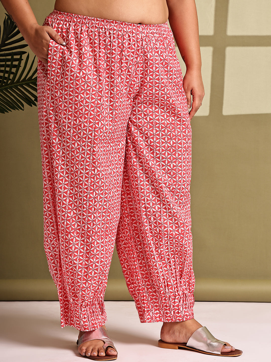 Relaxed Stretch Plus Size Women’s Bottom Wear Trouser