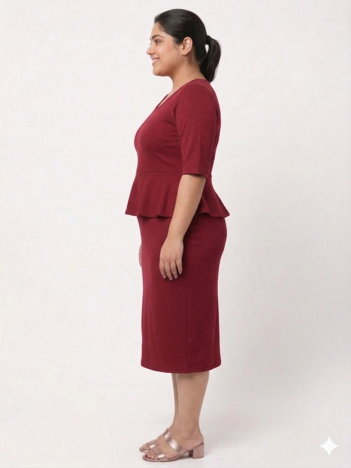 Plus Size Party Peplum Dress for Women