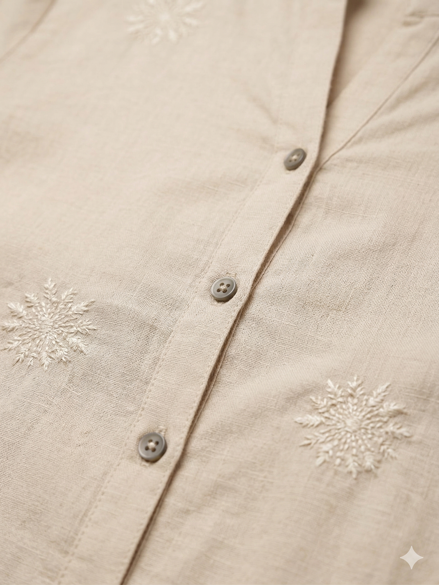 Summer Cotton Shirt with Embroidery