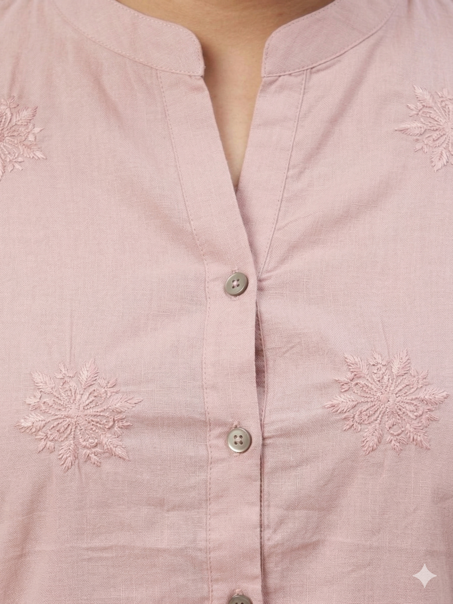 Summer Cotton Shirt with Embroidery