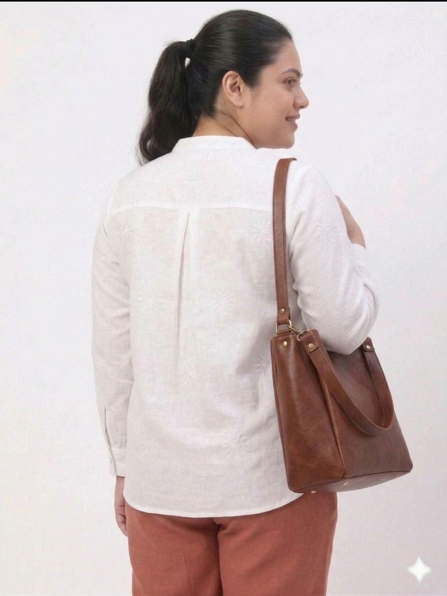 Summer Cotton Shirt with Embroidery