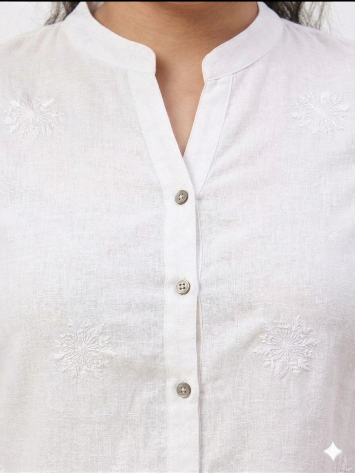 Summer Cotton Shirt with Embroidery