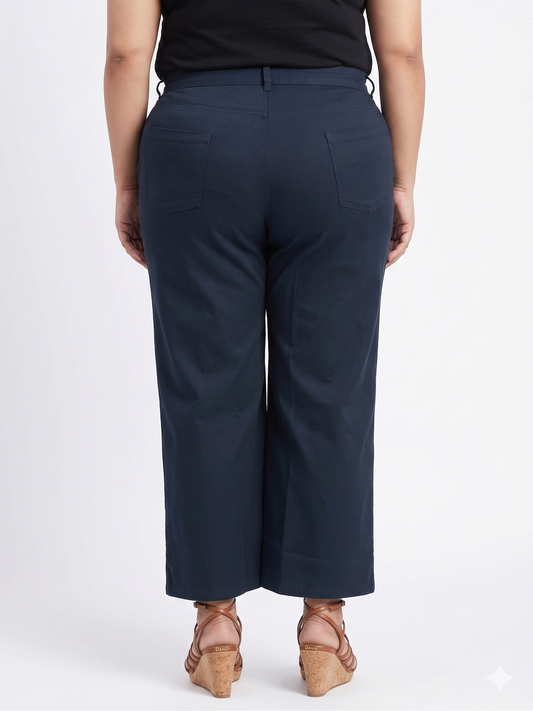 Wide-Leg Cotton Cargo Trousers