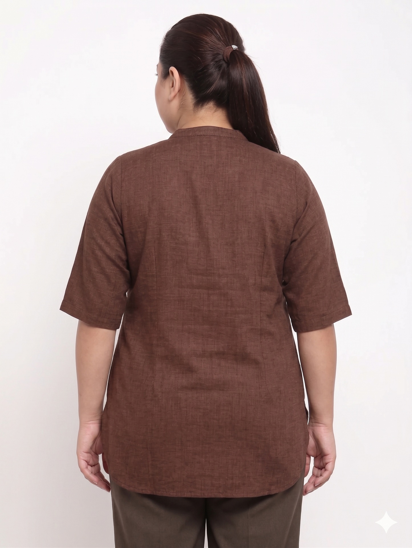 Elegant Embroidered Plus Size Tunic Top