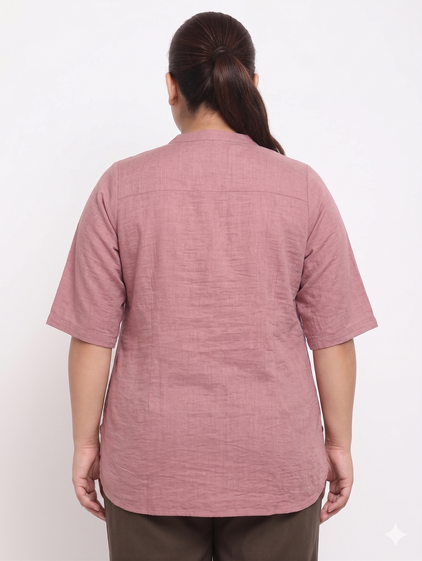 Elegant Embroidered Plus Size Tunic Top