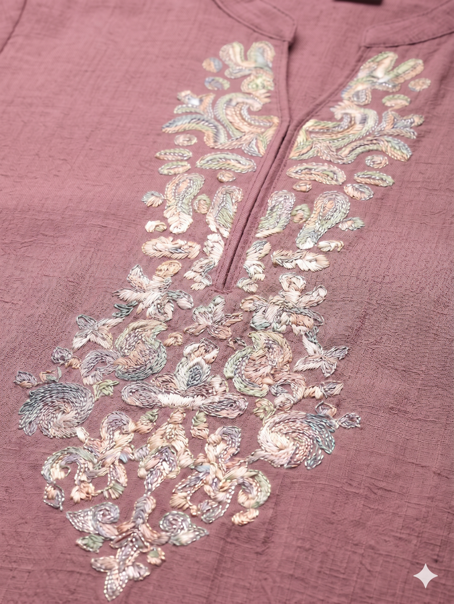 Elegant Embroidered Plus Size Tunic Top