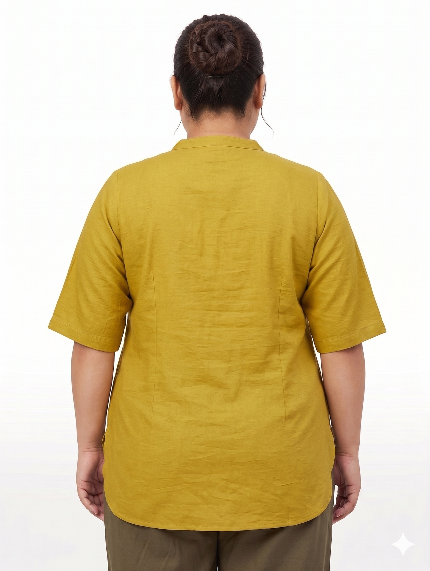 Elegant Embroidered Plus Size Tunic Top