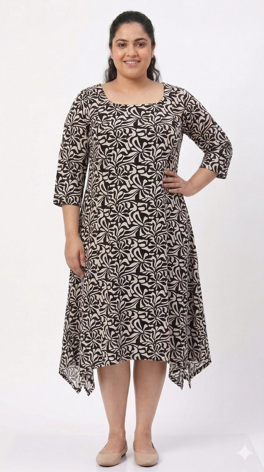Plus Size Printed Dress for Women