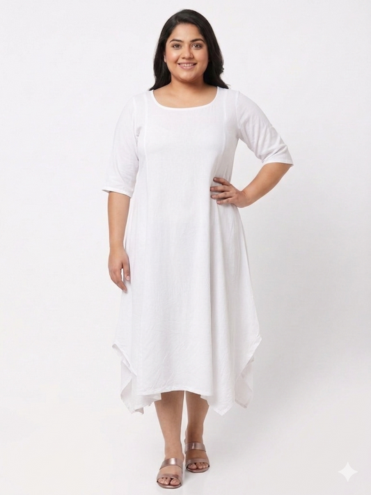 Plus Size Rayon Fabric Dress for Women