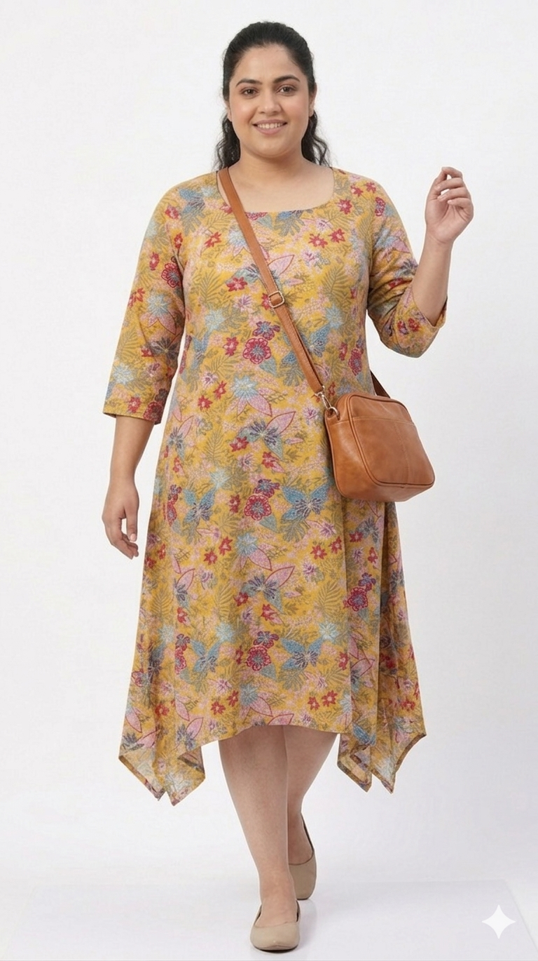 Plus Size Printed Dress for Women