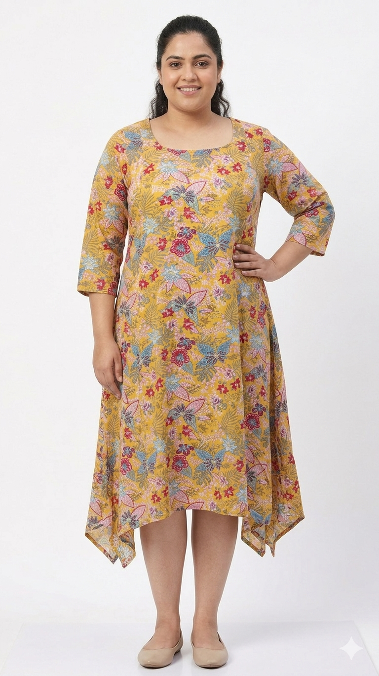 Plus Size Printed Dress for Women