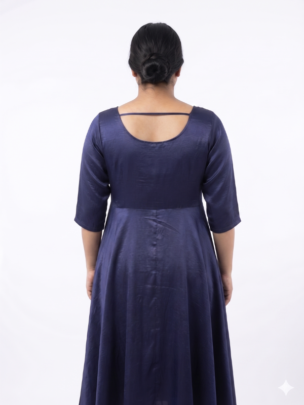 Plus Size Women’s Party Dress in Washed Satin