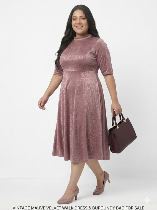 Plus Size Women’s Party Dress in Washed Satin
