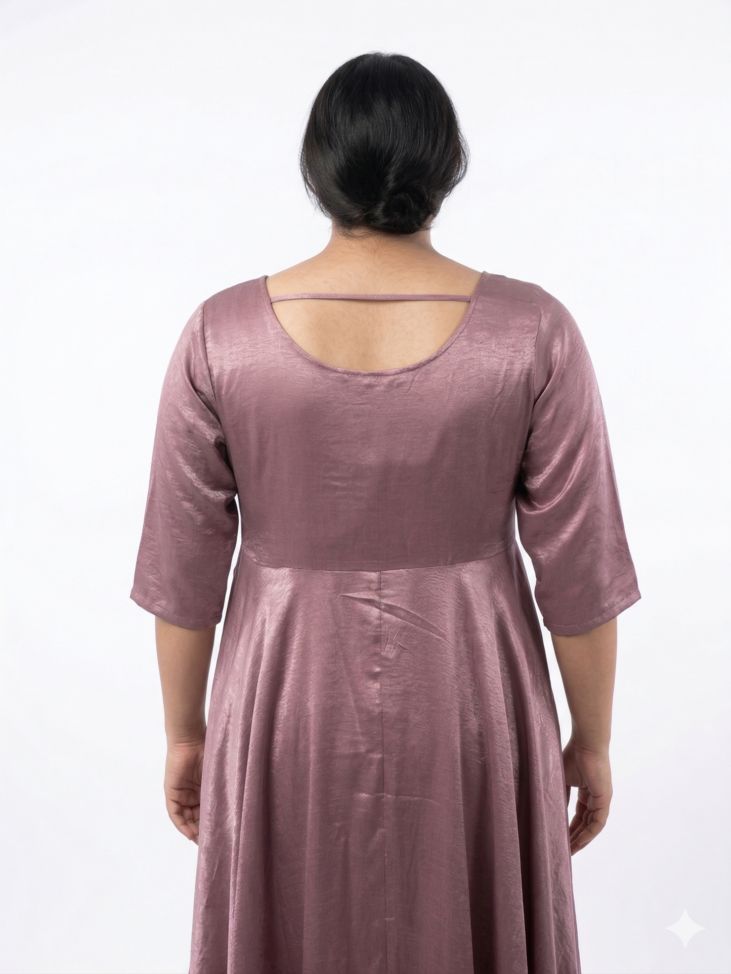 Plus Size Women’s Party Dress in Washed Satin