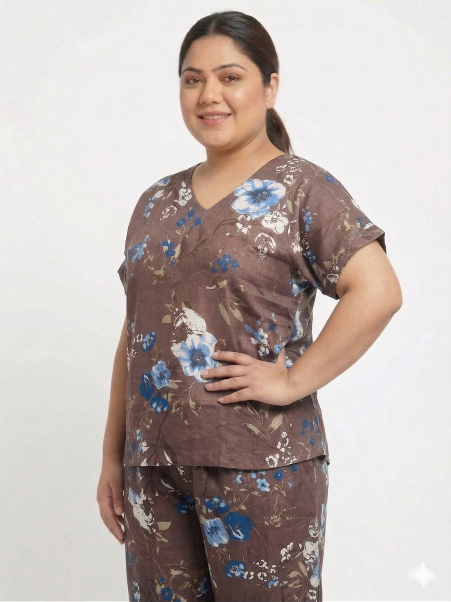 Plus Size Floral Print Women’s Top