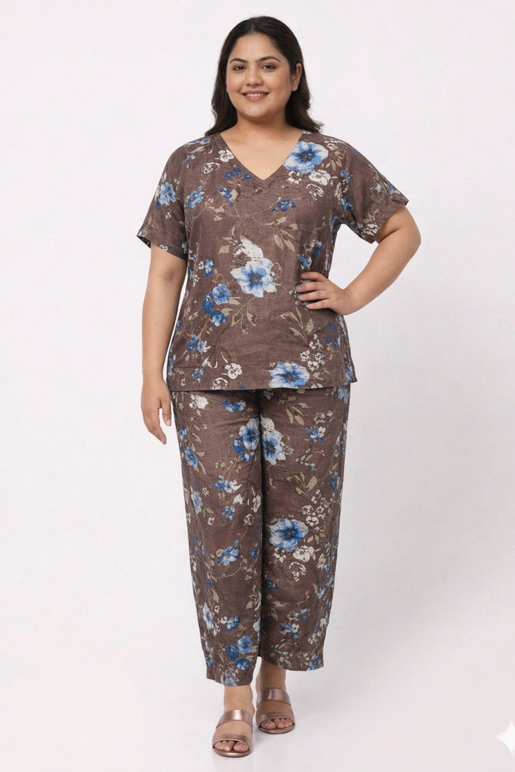 Plus Size Floral Print Women’s Top