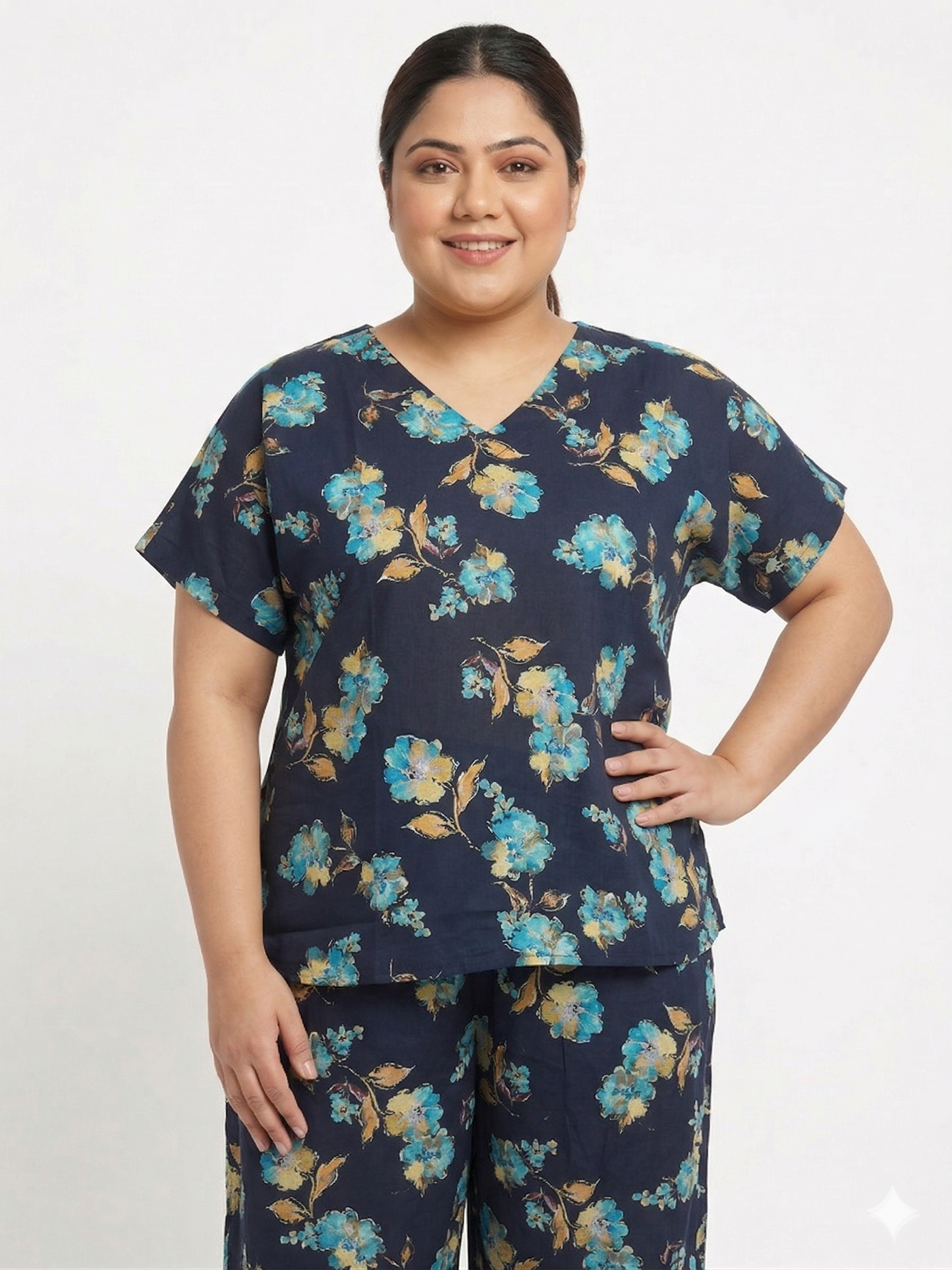 Plus Size Floral Print Women’s Top