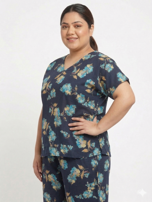 Plus Size Floral Print Women’s Top
