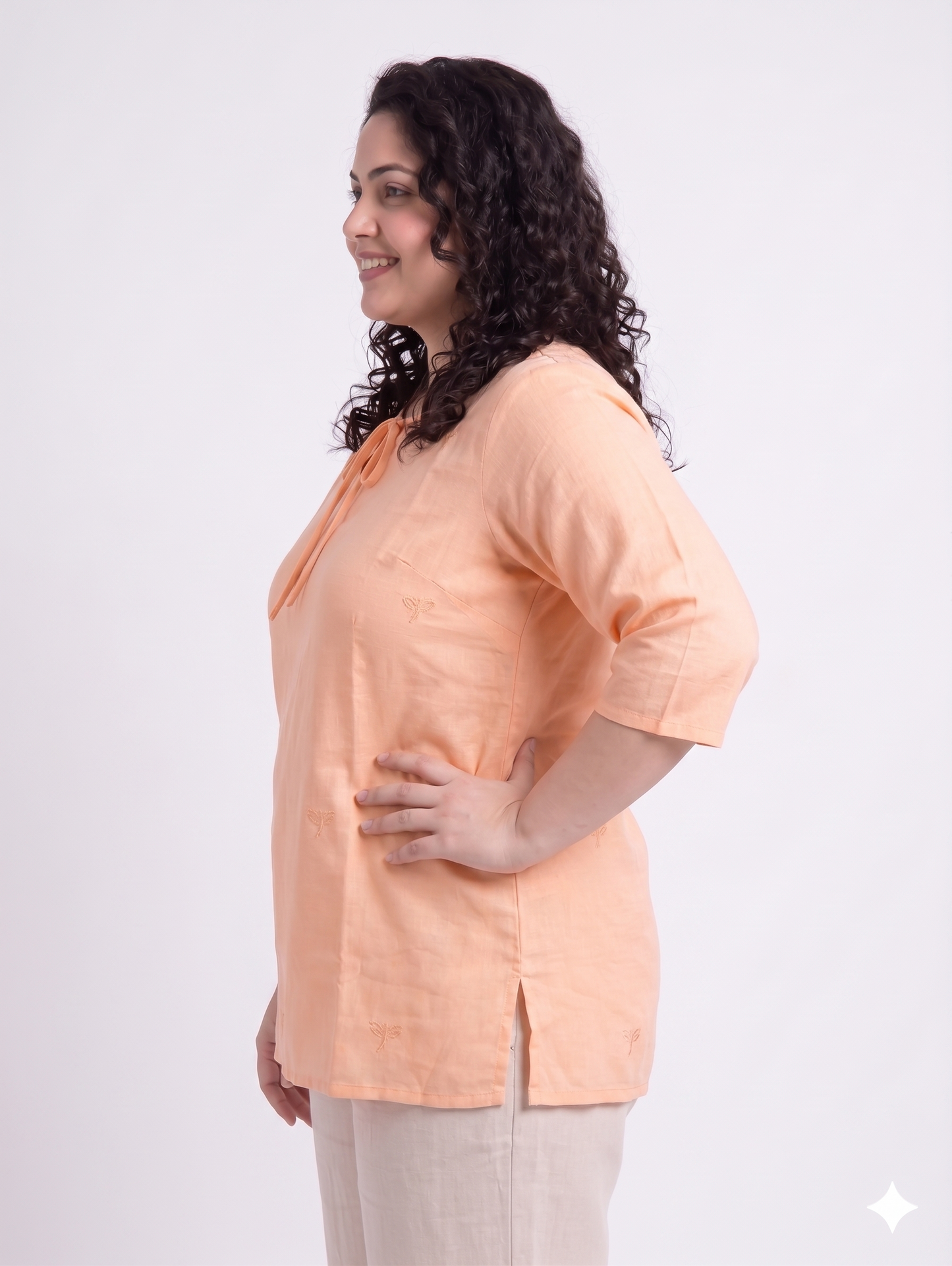 Everyday Comfort Embroidered Cotton Top