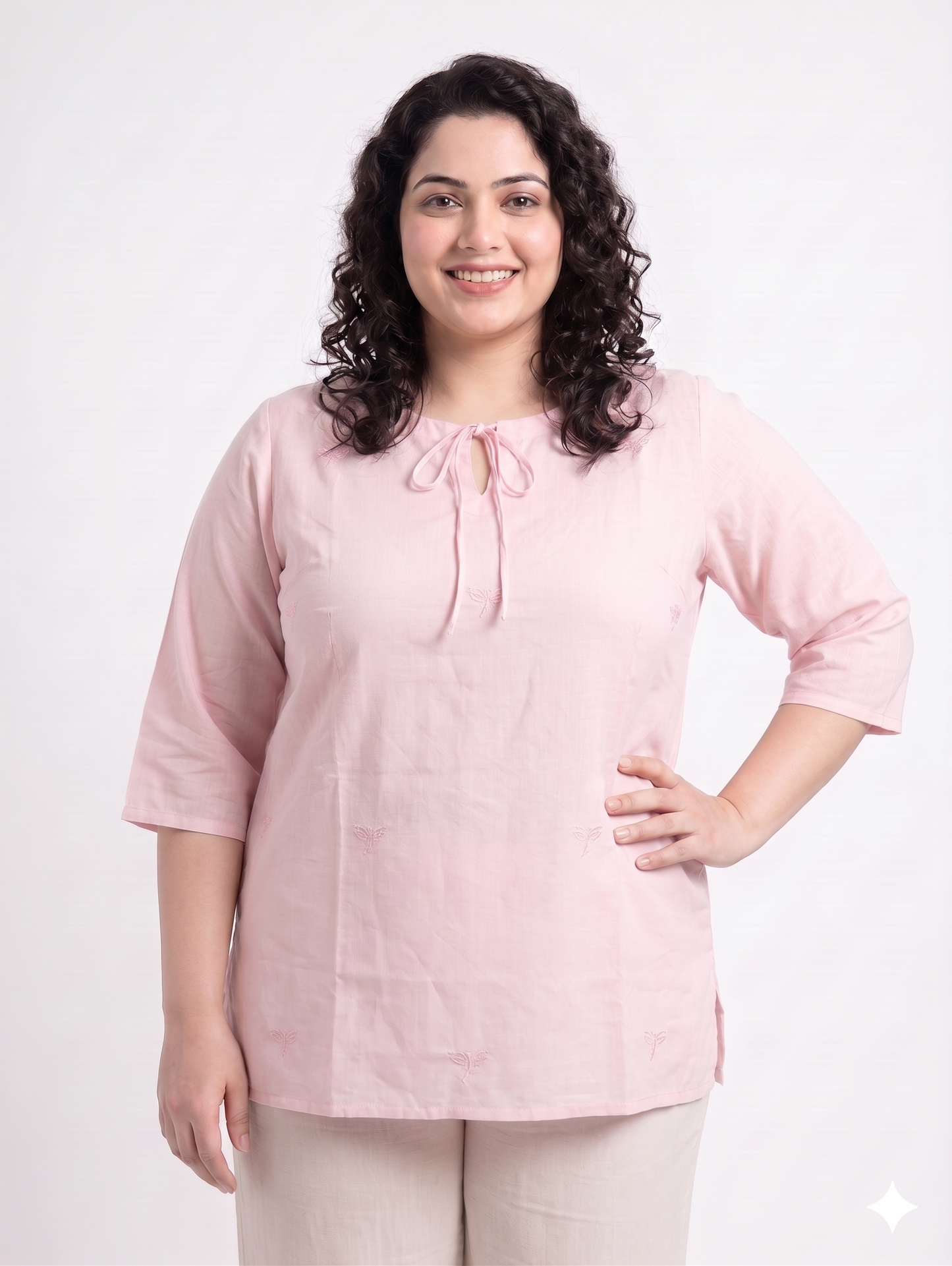 Everyday Comfort Embroidered Cotton Top