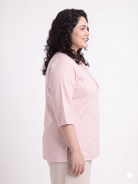 Everyday Comfort Embroidered Cotton Top