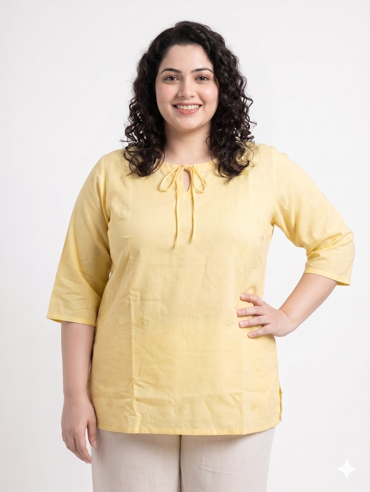 Everyday Comfort Embroidered Cotton Top